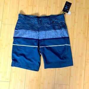 Blue Striped Men's Golf Shorts. Size 34